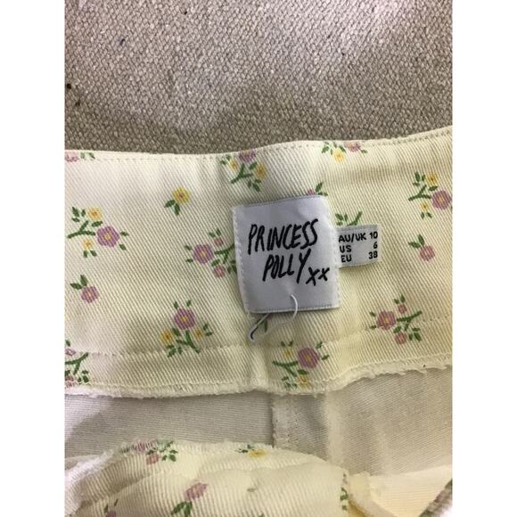 Princess Polly Women Floral ankle Length Jeans Sz. 6 EUC Boho cottage Core Y2k - Picture 12 of 12